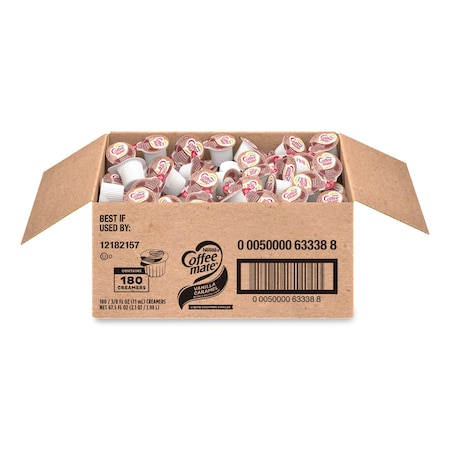 Coffee Mate Bulk Liquid Coffee Creamer, Vanilla Caramel, 0.38 oz, 180PK 63338CT